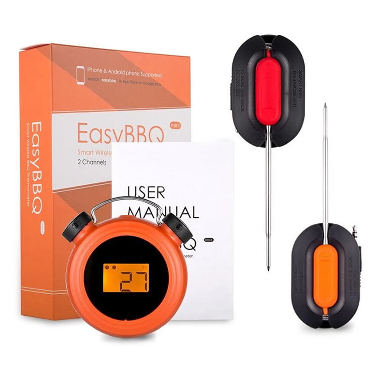Clock Shape 2 Channels Bluetooth BBQ Thermometer