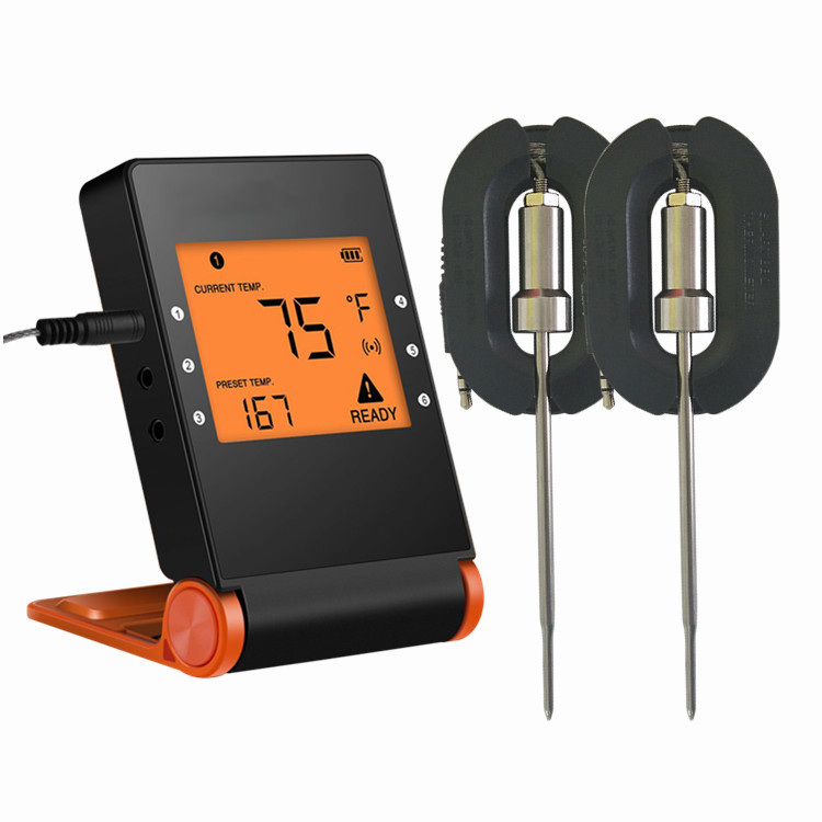 6 Channels Bluetooth Meat BBQ Thermometer for Smokers and Grills